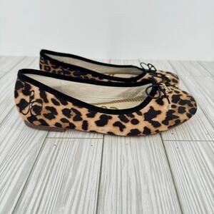 Sam Edelman Leopard Print Ballet Flats in Tan and Black